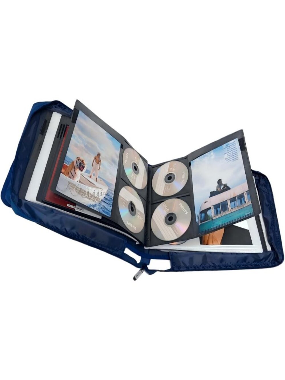 Portable DVD CD Storage Case - 192 Disc Capacity, Extra Wide Cover, Home